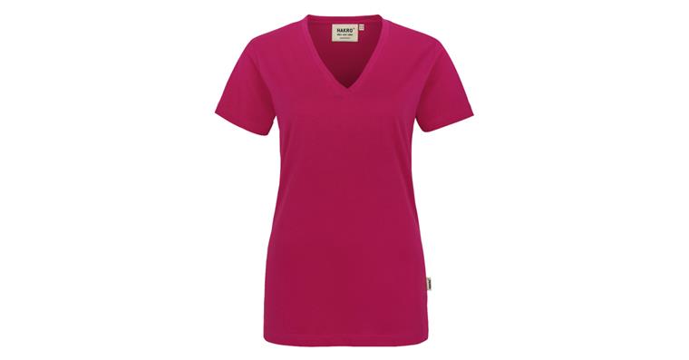 Damen-V-Shirt Classic magenta Gr. M