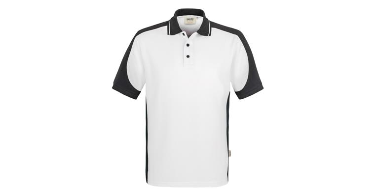 Polo Contrast Mikralinar® weiß/anthr. 3XL
