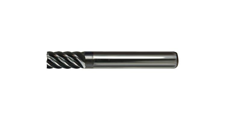VHM-Schaftfräser DIN6527 6Schneiden DIN6535HA TiAlN lang Rechtsdrall ca.45° 8mm