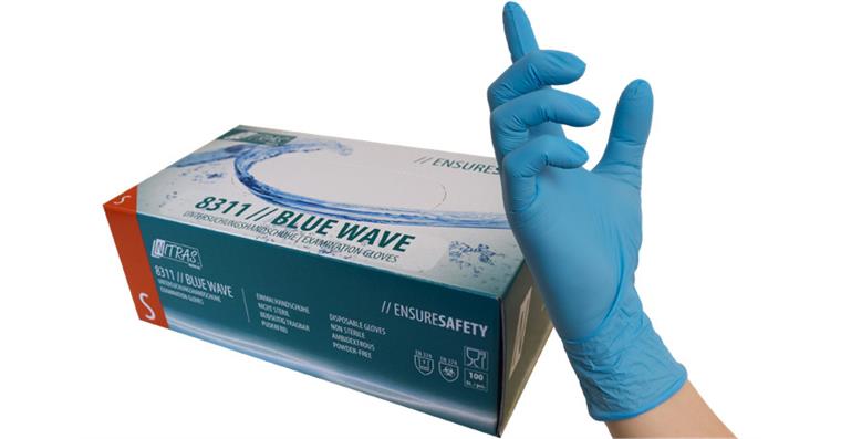 1002678315 Nitril-Einmalhandschuh BlueWave 8311 Box = 100 Stück Gr.M