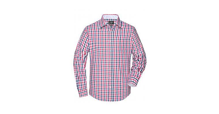 1002678407 Checked shirt navy/red/white size M