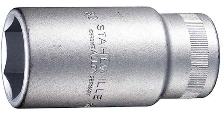 STAHLWILLE socket 34 mm 3/4 inch DIN 3124 long with hexagon