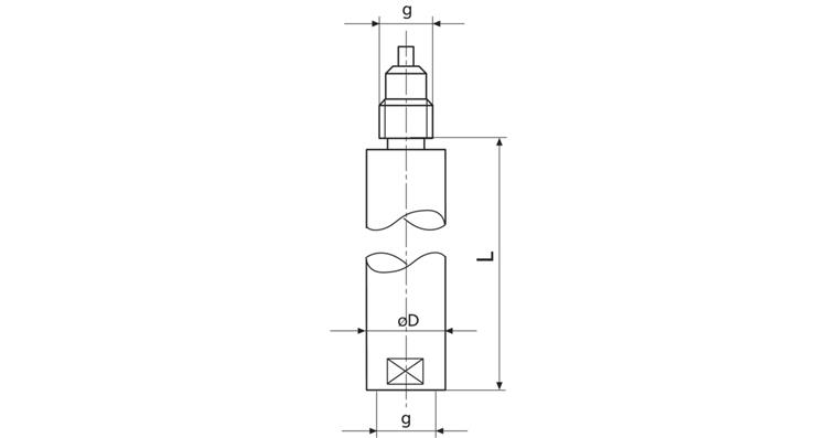 1001745510 Verlängerung 844 Dv, für Messkopf 844 D, 64 mm