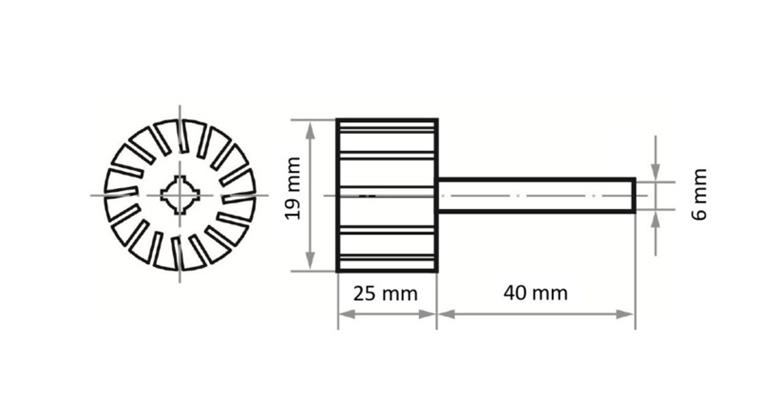 1001452226 Schleifbandträger zylindrisch STZY 01925.06 H