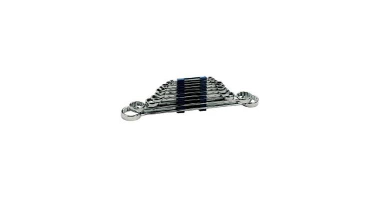 Straight box-end wrench DIN 837 ISO 10103 vanadium-extra-steel AF 18x19 mm