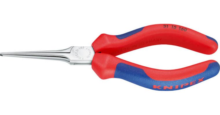 Nadelzange gerade 160 mm CV-Elektrostahl Griffe mit Abgleitschutz DIN/ISO 57423