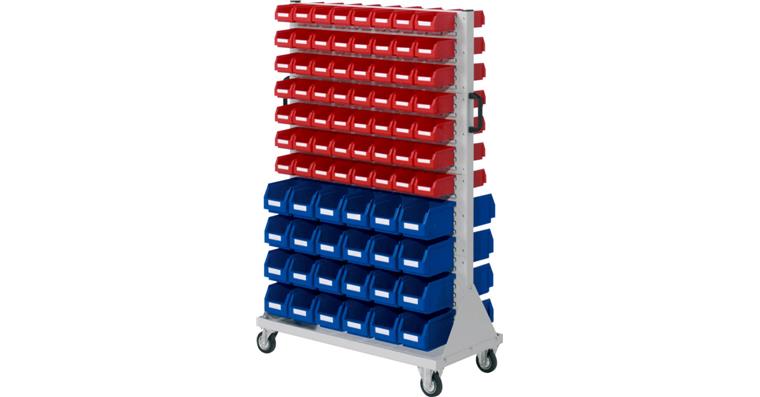 Trolley 1580x1000x500mm double-sided w/ easy-view storage bins 48xsz6 112xsz7