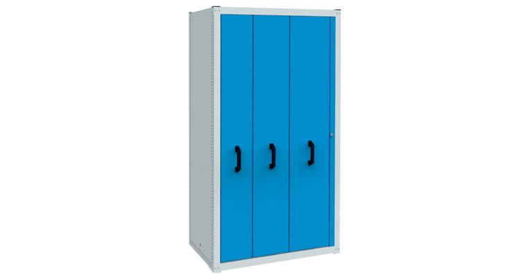 Module 4 vertical pull-out shelf RAL7035/5010 1049x733x2030 mm