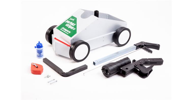 Floor marking set Traffic Extra floor marking device and 12x 500 ml cans white