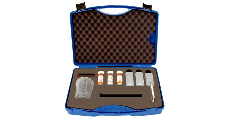 Emulsion treatment case incl. test rods for all measurements, acc. to TRGS 611