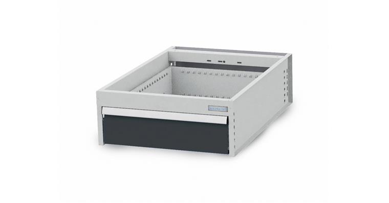 Suspended drawer block W555xD736xH208mm 1 drawer RAL7035/7016