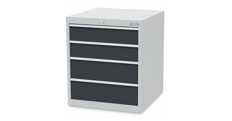 1099521140 Schubladenschrank B705xT736xH819mm 4 Schubladen RAL7035/7016