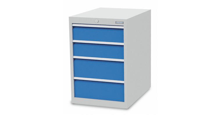 Drawer cabinet W555xD736xH819mm 4 drawers RAL7035/5012