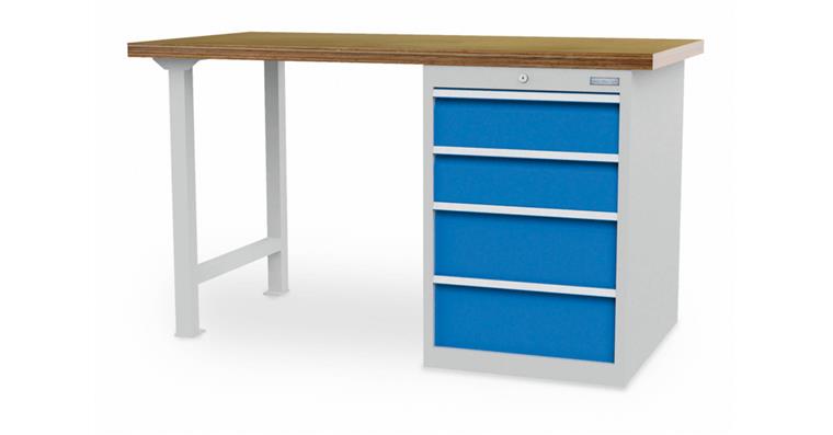 1099521143 Range workbench W1500xD750xH859mm 4 drawers RAL7035/5012