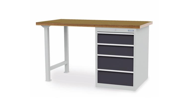 1099521144 Range workbench W1500xD750xH859mm 4 drawers RAL7035/7016