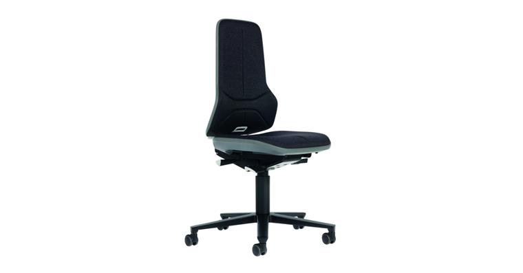 Arbeitsdrehstuhl Neon 2 Sitzhöhe 450-620mm Stoffpolster mit Rollen Flexband grau