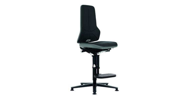 Arbeitsdrehstuhl Neon 3 Sitzhöhe 590-870mm Supertec mit Gleiter, Flexband grau