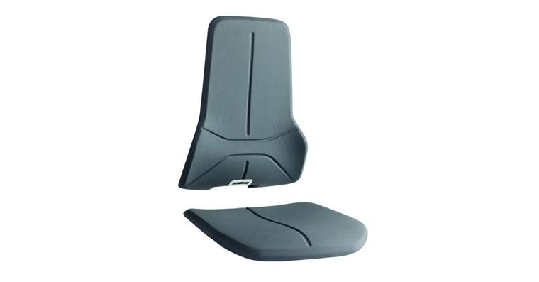 Upholstery element Neon, seat and back in black PU foam