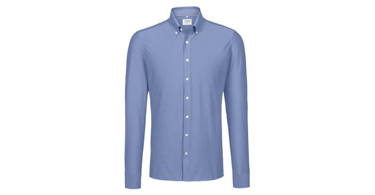 Langarm Stretch Hemd oceanblau Regular fit Gr. L