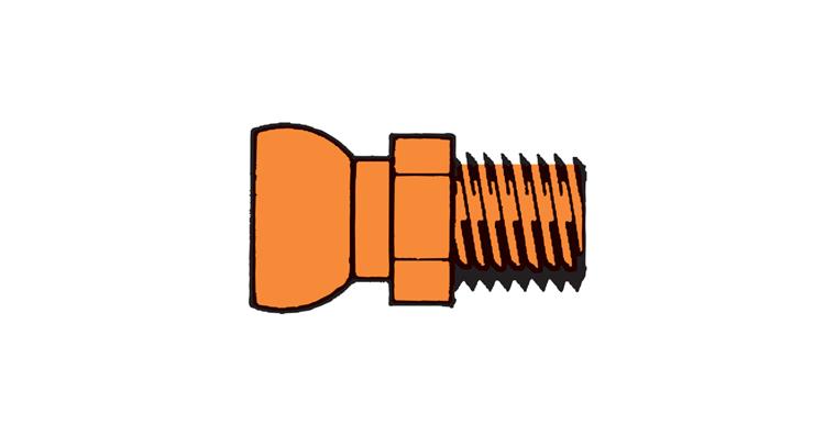 1/2 Zoll Gewindeanschluß NPT R3/8 Zoll Pack = 4 Stück -Flex.Kstst.-Kühlschl.