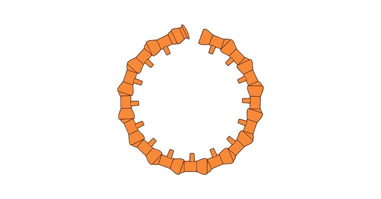1/2 inch ring system with 15 side nozzles -flexible plastic coolant hose