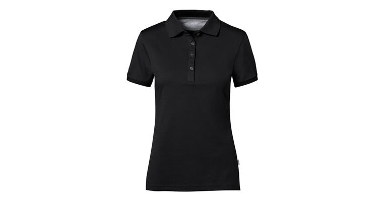 Damen Poloshirt Cotton Tec schwarz Gr. XS