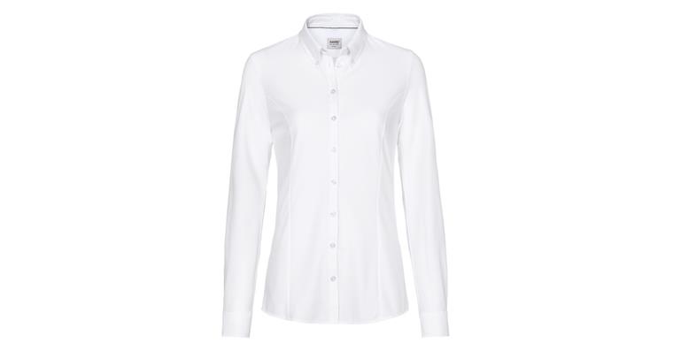 Langarm Stretch Bluse weiß Gr. XXL