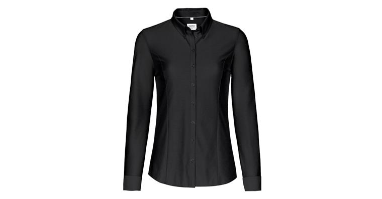Langarm Stretch Bluse schwarz Gr. XS