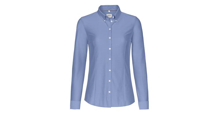 Langarm Stretch Bluse oceanblau Gr. XS
