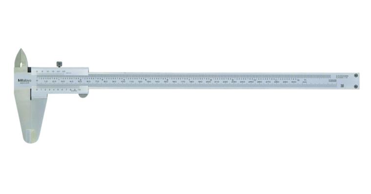 Messschieber 300mm/inch, Feststellschraube, flach, 0,02mm