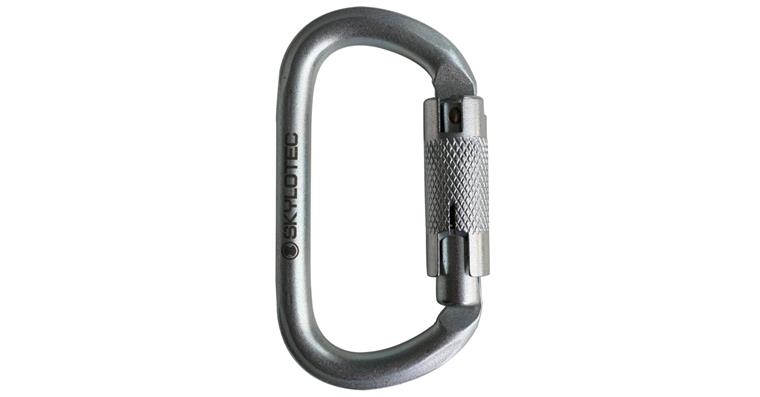 Carabiner Ovalsteel TRI opening width 18 mm breaking strength 30 kN