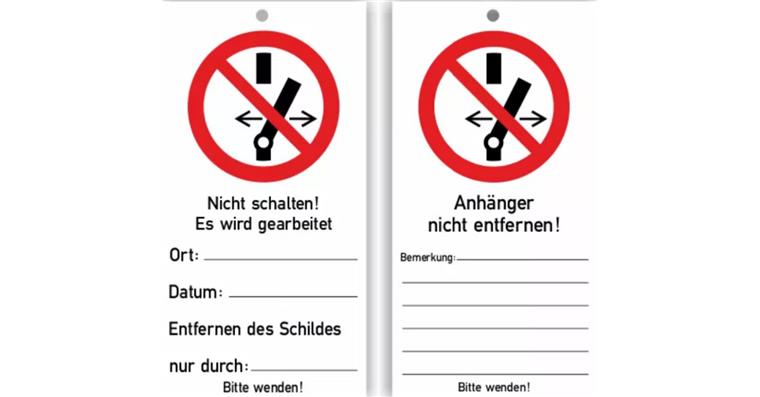 1002834010 Wartungsanhänger 2-seitig Pack=10 Stck. 76x147 mm DIN EN ISO 7010