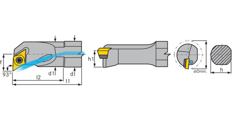 ATORN SDUC offset boring bar, steel, positive, left, A 12 L SDUC R/L 07