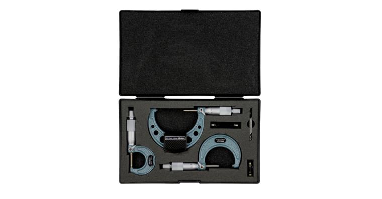 1001350805 Bügelmessschrauben Satz 3 teilig 0-75 mm