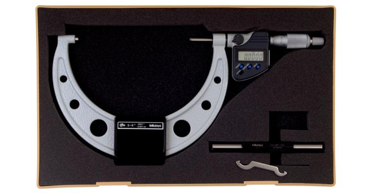 Digimatic 125-150 mm/5-6 inch micrometer with data output