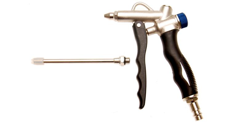 Two-way blow-out gun 320 l/min. Air connection at head or handle max. 10 bar