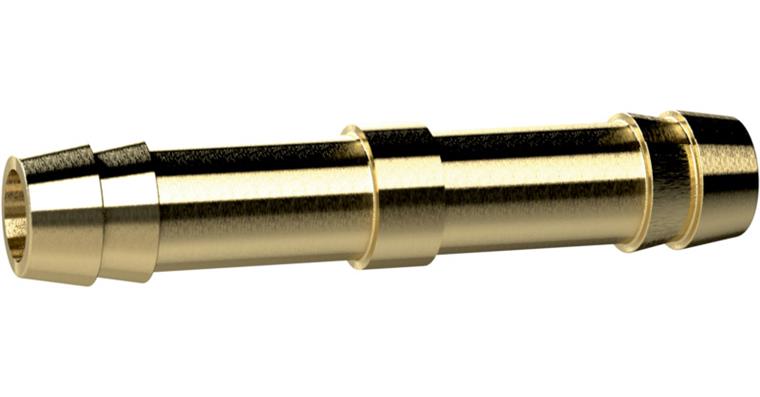 Doppelschlauchtülle MS1700609 für Schlauch LW 6,9 mm Messing Länge 55 mm