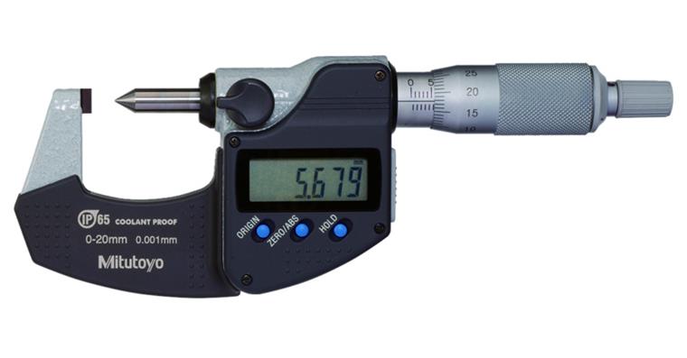 1001358335 Digital-Bügelmessschraube 0-20 mm IP65 für Crimphöhen mit Datenausgang
