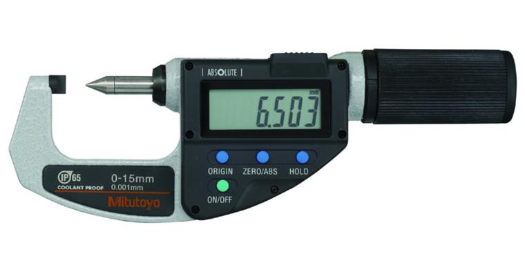1001352128 Digital-Bügelmessschraube 0-15 mm IP65 für Crimphöhen mit Datenausgang Quickmike