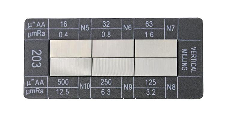 1033890203 Oberflächen-Musterplatte Stirnfräsen 6 Vergleichsmuster N5-N10