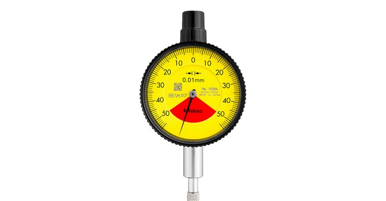 Sicherheitsmessuhr metrisch 1 mm, 0,01mm IP52, mit flacher Rückwand