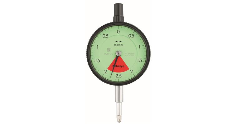 Messuhr metrisch 4 mm, 0,1mm, mit flachem Abschlussdeckel