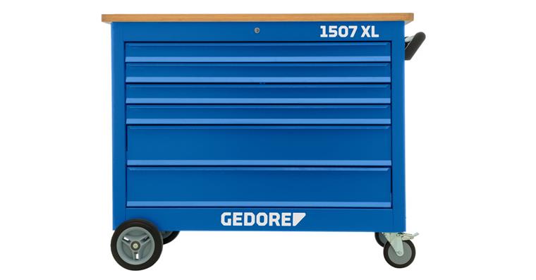 GEDORE wheeled workbench, model 1507 XL, 5 drawers