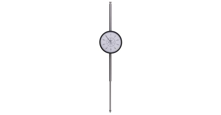 Messuhr metrisch 100 mm, 0,01mm, mit Öse, edelsteingelagert, Stoßs.