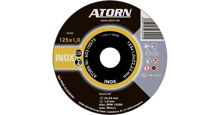 ATORN Trennscheibe für Edelstahl 230x1,9x22 mm INOX-Scheibe