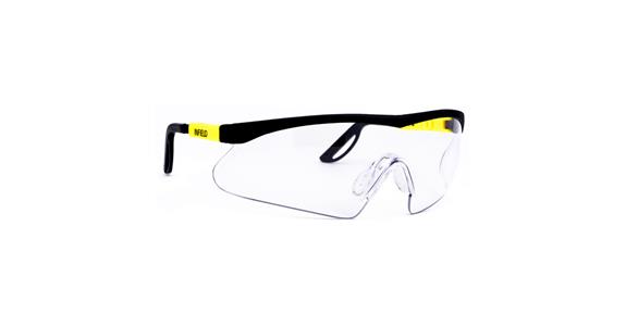 Schutzbrille Alligator schwarz/gelb Scheibe klar