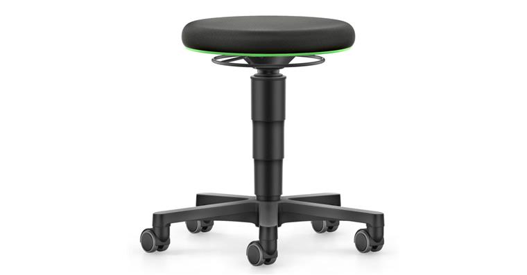1082473101 Allround Hocker mit Rollen Stoff Farbring grün