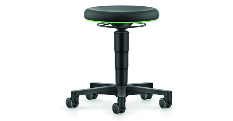 1082473107 Allround Hocker mit Rollen PU-Schaum Farbring grün