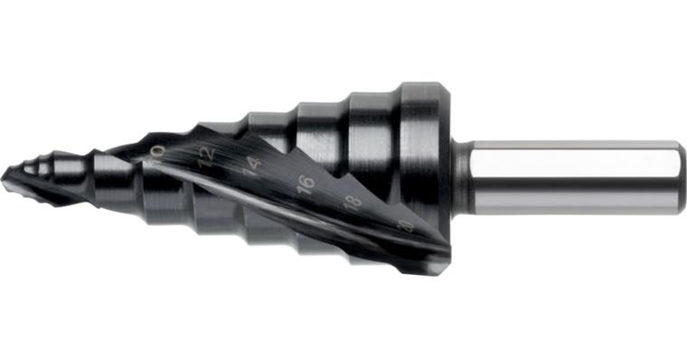 ATORN STEP stepped drill bit with HSS TiAlN STEP tip, 5-12 mm, type 0.9