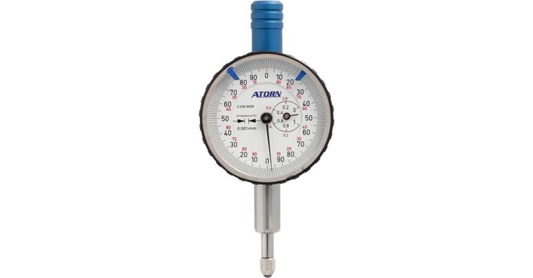 ATORN precision dial gauge dia. 40 mm, graduation 0.001 mm, measuring range 1 mm